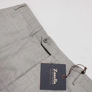 Zanella Platinum Anzughose neu mit Etikett Größe 36 US Parker in grau kariert 100 % Wolle - Bild 1 von 13