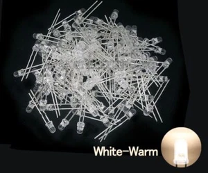 Leuchtdiode LED - 3MM - RUND - Weiß - Warm - Weiß NEU - Bild 1 von 3
