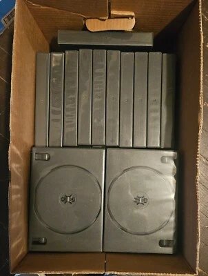 Lote de 23 CD DVD 6 discos almacenamiento álbum estantería plástico estuche de almacenamiento cubierta Foto 1 de 4