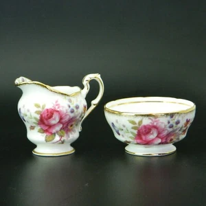 Paragon ROSEALEE Cream and Sugar ~ Mix of Flowers and Greenery on Bone China - Picture 1 of 5