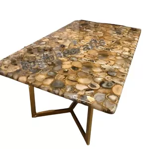 Tischplatte aus Naturachat | Esstischplatte | Couchtischplatte (anpassbar) - Bild 1 von 3