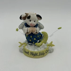 1997 VINTAGE ENESCO MARY'S MOO MOOS SILENT NIGHT, HOLY COW FIGURINE W/ Box Works - Picture 1 of 10