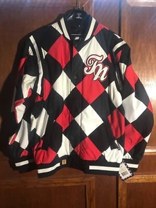Brand New Technine Diamond Insulated Baseball Jacket L Black White Red Burton - Picture 1 of 6