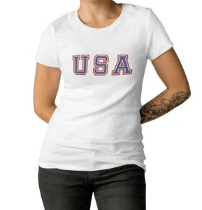 Womens USA T Shirt Patriotic 4th Of July America Merica American Fourth Of July - Picture 1 of 9