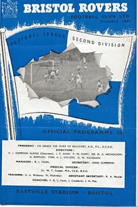 BRISTOL ROVERS V PLYMOUTH ARGYLE ~ 23 APRIL 1960 ~ DIVISION 2 FOOTBALL PROGRAMME - Picture 1 of 2