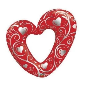 Red Heart Wedding Valentines Day Party 42" Large Qualatex Foil Balloon Helium - Picture 1 of 3