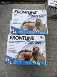 2 Frontline Plus Pet Insect Treatment for Dogs 23-44 lbs - 3 doses - Picture 1 of 4