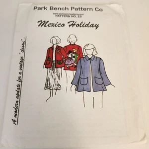 Park Bench Pattern Co. #23 Mexico Holiday Sewing Pattern Jacket One Size New - Picture 1 of 3