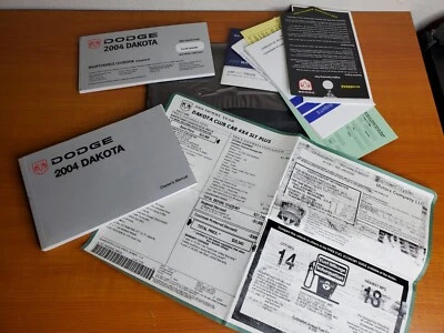Dodge Dakota 2004 original manual del propietario + pegatina original de fábrica para ventana Foto 1 de 4