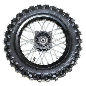 BLACK 2.50 - 10 10" Inch Front Wheel Rim + Knobby Tyre Tire PIT PRO Dirt Bike - Picture 1 of 6
