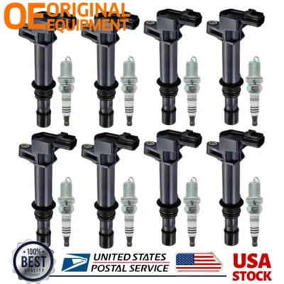 Комплекты свечей зажигания и катушек зажигания 8 шт UF270 для Jeep Liberty 3,7 л V6 2002-2008 годов выпуска - Изображение 1 из 4