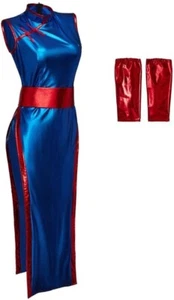 DUNHAO COS Women's Chi Chi Cosplay Costume Anime Blue Cheongsam Dress - Size M - Picture 1 of 6
