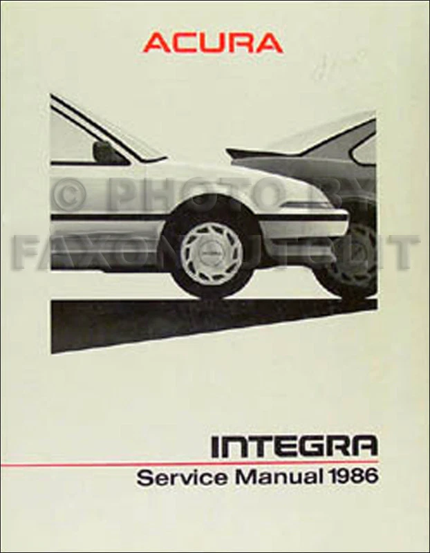 1986 Acura Integra Negozio Manuale 86 Rs Ls Originale Riparazione Servizio Libro - Immagine 1 di 2