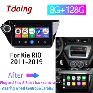 Android 12 For Kia Rio 2011-2016 Carplay Car Radio Stereo GPS Navi WIFI - Picture 1 of 13