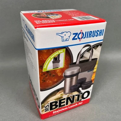 MS BENTO ZOJIRUSHI Stainless Lunch Jar SL-NCE09 Hot & Cold Storage Open Box 100% - Image 1 of 4