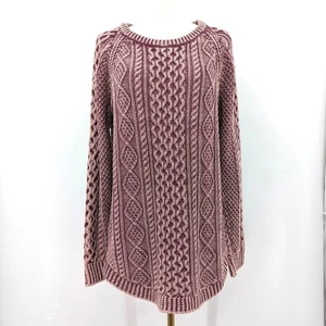 L.L. Bean Signature melierter Zopfmuster Pullover Grobstrick Fischer Mischgarn Gr. M - Bild 1 von 10