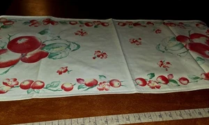 HT14 CORREDOR DE MESA VINTAGE IMPRESO A MANO 15X36 AÑOS 50 diseño afrutado PERFECTSHABBYCHIC - Imagen 1 de 3
