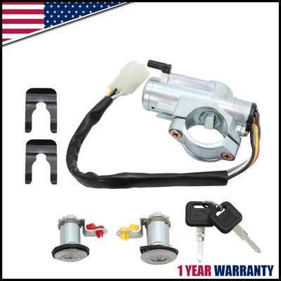 Interruptor de encendido cilindro de bloqueo de puerta para 86-96 Nissan D21 Pathfinder MT 2 LLAVES Foto 1 de 4