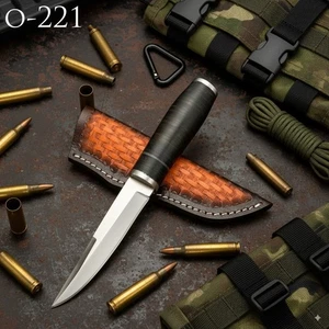 COLTELLO PUUKKO 8" PERSONALIZZATO FORGIATO A MANO UTENSILE ACCIAIO, TATTICO, SOPRAVVIVENZA, 0-221 - Foto 1 di 11