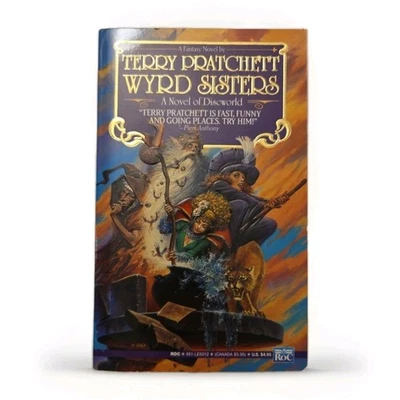 Wyrd Sisters By Terry Pratchett Paperback Book ROC 1990 - Image 1 of 4