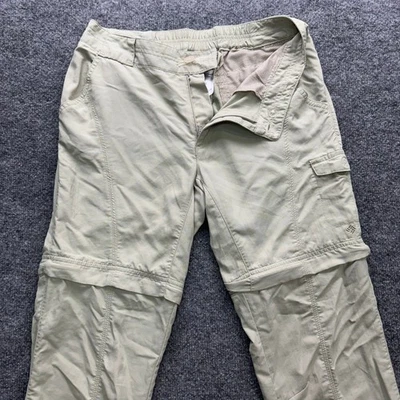 Columbia 运动装裤子女式 4 码米色可调拉链防晒 — 第 1/4 张图片