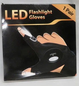 LED Flashlight Gloves Light Fingerless Outdoor Fishing Gloves Tool Gadgets Gift - Picture 1 of 2