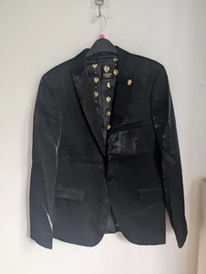 Giacca smoking in velluto nero Twisted Tailor taglia 40R (T20) - Foto 1 di 10