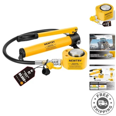 Compact 10 Ton Low Profile Hydraulic Jack and Pump - Perfect for Tight Spaces Foto 1 de 4