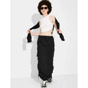 Maxi falda paracaídas Wild Fable para mujer tiro medio negra talla S cargo nueva con etiquetas - Imagen 1 de 3