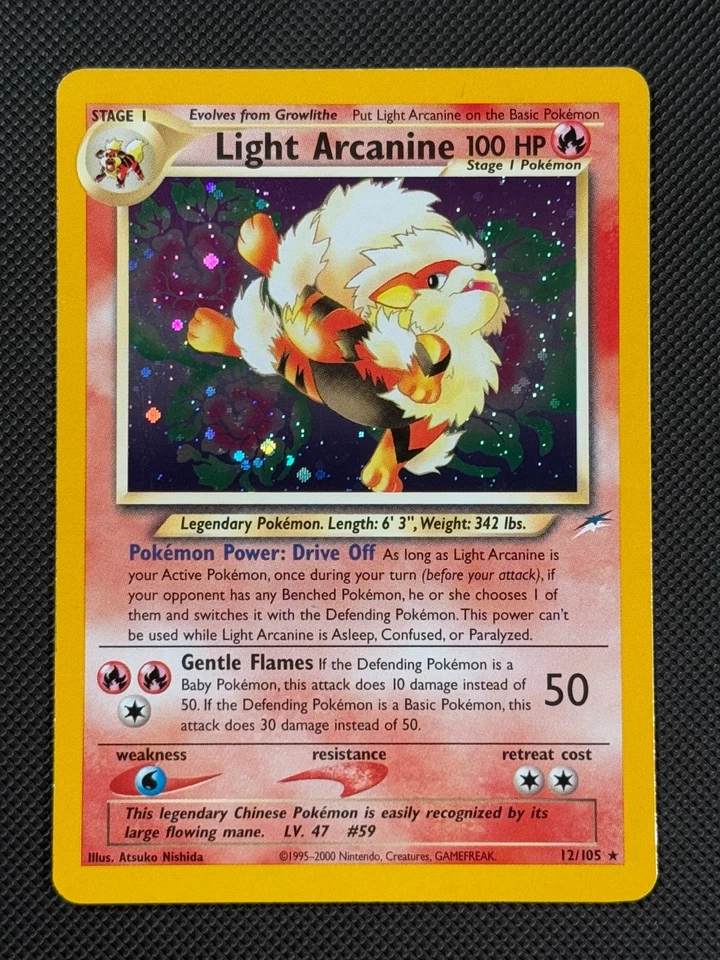 Light Arcanine 12/105 HOLO Pokémon Card WOTC Neo Destiny Unlimited Holo Rare - Image 1 of 4