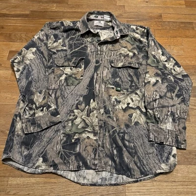 Vintage 80s/90s Camo Mossy Oak Hunting Button Down Hunting USA Made Men’s XL - Image 1 of 4