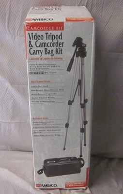 Ambico Heavy-Duty 54 Inch Camcorder Kit - Video Tripod & Camcorder Carry Bag - Image 1 of 4