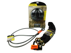 Kryptonite Stronghold 710 7 ft Looped cable NY Noose 1213 4.25 ft w/Disc Lock - Picture 1 of 4