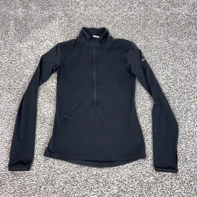 Nike Pullover Womens Small BlackPro Dri-FIT 1/4 Zip Long Sleeve Training Gym - Image 1 of 4