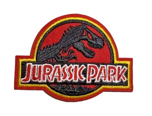 Parche bordado de hierro/coser de 3x4 pulgadas para dinosaurios del parque euroasico - Imagen 1 de 3