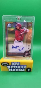 2022 BOWMAN CHROME DAYLEN LILE RC TRUE GOLD AUTO /50- NATIONALS CALL UP 🔥 - Picture 1 of 2