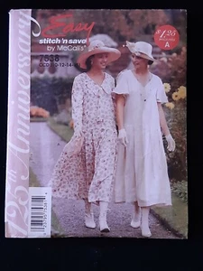 McCALL'S PATTERN - 7538 LADIES DRESS LOW WAIST PLEATED LACE TRIM 10-16 UNCUT - Bild 1 von 2