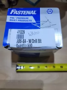 500 AB6-8A 3/16" Dia Dome 0.376"-0.500" Grip Aluminum Open End Blind Rivet 41029 - Picture 1 of 5