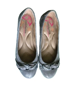 Comfortiva taupe Leder Ballerinas Größe 7 - Bild 1 von 4