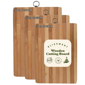 Large Bamboo Wood Chopping Board for Kitchen – Durable Organic and Eco-Friendly - Picture 1 of 11