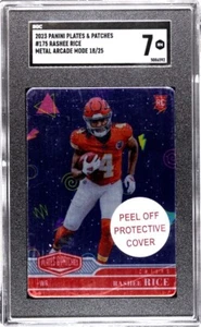 2023 Panini Plates & Patches Rashee Rice Metal Arcade Mode /25 Chiefs SGC 7 - Bild 1 von 2
