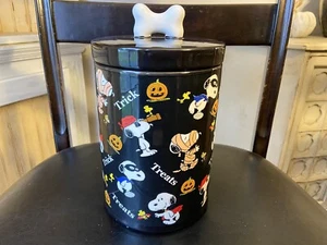Peanuts Snoopy Halloween Cookie Hund Leckerli Kanister Glas mit Deckel 2021 Trick or Treat - Bild 1 von 7