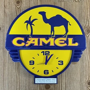 Vintage 1997 CAMEL Cigarettes Wall Clock Sign RJ Reynolds Co Man Cave Bar WORKS - Picture 1 of 19
