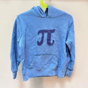 Peek Kids Pi Symbol Hoodie Sweatshirt Blue Youth Size 4-5 - Picture 1 of 6