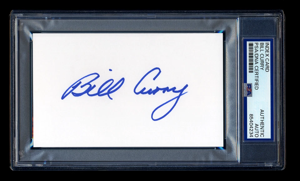 BILL CURRY SIGNED MINT INDEX CARD PSA/DNA AUTO GREEN BAY PACKERS SUPERBOWL 1 - Image 1 of 1