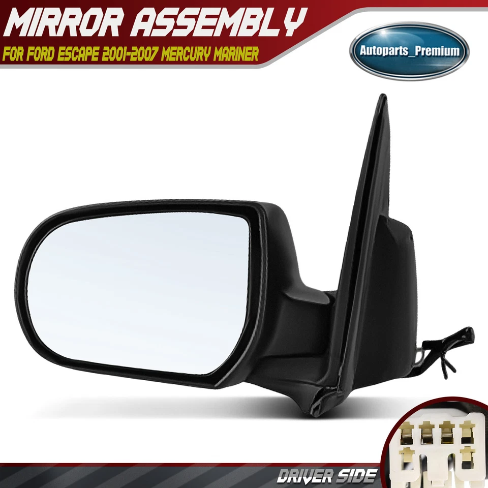 Espelho elétrico driver com dobrável manual para Ford Escape 2001-2007 Mercury Mariner - Imagem 1 de 4