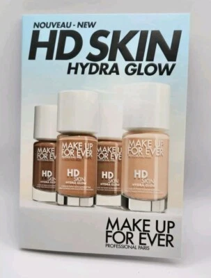 Make Up Forever HD Skin Hydra Glow Radiant Foundation Sample 4 Shades - NEW - Image 1 of 2