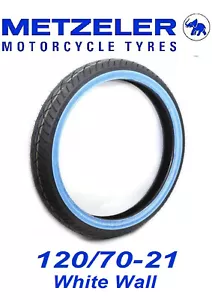 METZELER WHITE WALL 120/70-21 ME888 FRONT TIRE ROAD KING STREET GLIDE ELECTRA - Picture 1 of 1