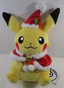 14" PIKACHU CHRISTMAS Plush POKEMON CENTER Japan 2023 Nintendo HOLIDAY DOLL - Picture 1 of 4