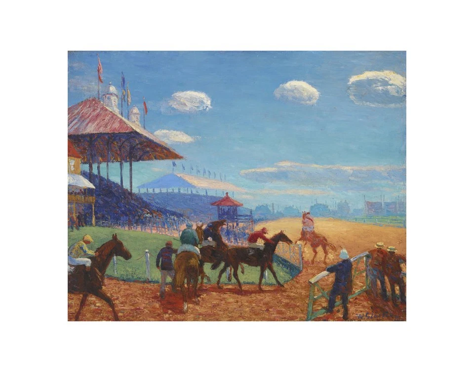 Race Track 1908, William James Glackens, Wall Art Print Poster 11" x 14"   2676 - Image 1 of 1